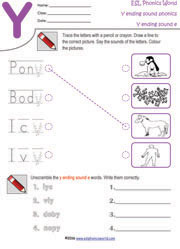 y-ending-sound-e-worksheet